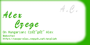 alex czege business card
